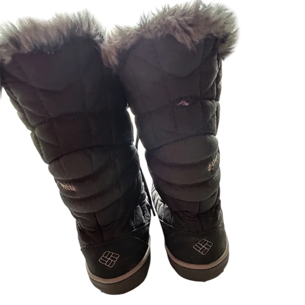 Columbia Waterproof Winter Boots Black Faux Fur Lining